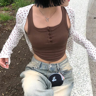 Camisole with ribbed cups