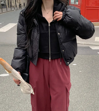 Cropped down jacket