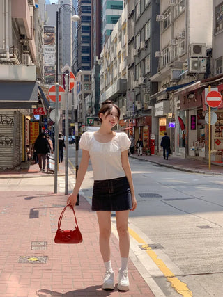 Cotton Ribbon Shirring Blouse