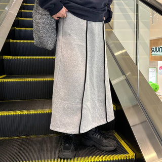 Striped sweat skirt