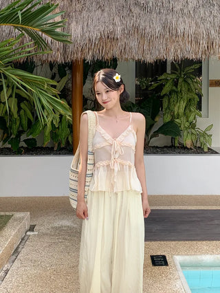 Summer wide-leg pants
