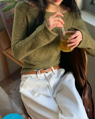 Slim-fit long-sleeved knit