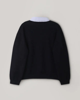 Shirt-layered knit