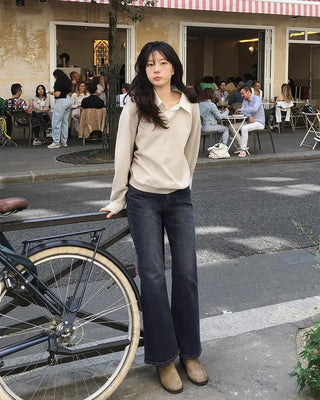Shirt-layered knit