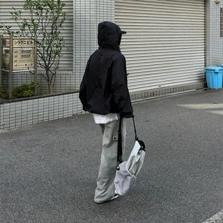 (Unisex) Mesh Pocket Nylon Backpack