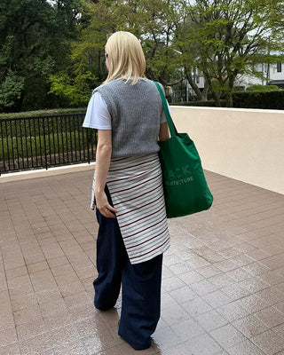 V-neck ribbed knit button vest