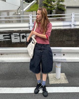 Bermuda denim pants