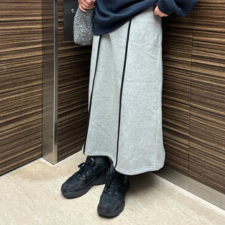 Striped sweat skirt