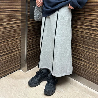 Striped sweat skirt