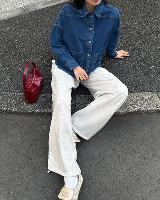 Enamel Shoulder Tote Bag