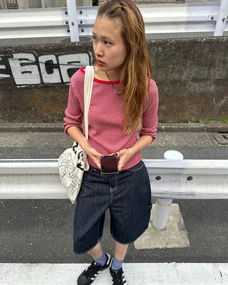 Bermuda denim pants