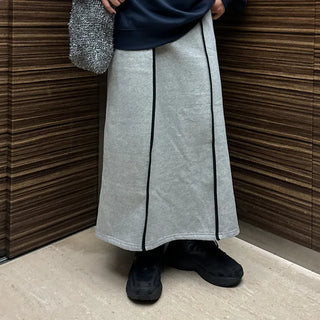 Striped sweat skirt