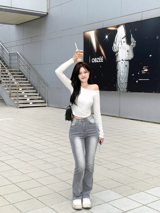 Slim Wash Bootcut Pants (2 colors)