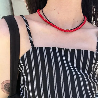 Red ball necklace