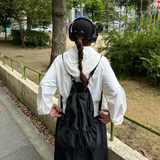 (Unisex) Mesh Pocket Nylon Backpack
