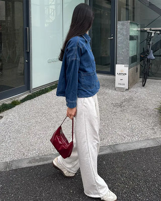 Enamel Shoulder Tote Bag