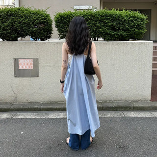 Sleeveless Shirred Long Dress