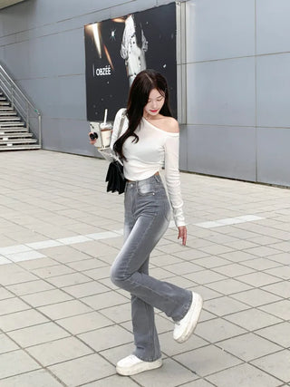 Slim Wash Bootcut Pants (2 colors)