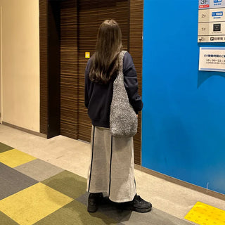 Striped sweat skirt