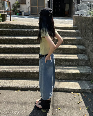Shirred Ribbon Short-Sleeved T-Shirt