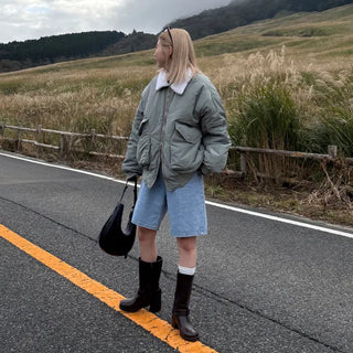 See-through ribbed long socks