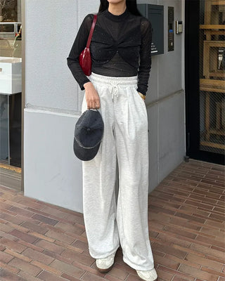Glitter sheer top