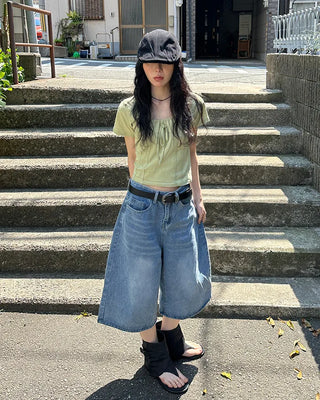 Shirred Ribbon Short-Sleeved T-Shirt