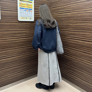 Striped sweat skirt