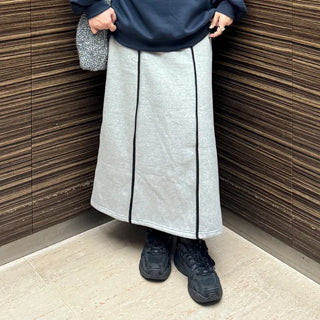 Striped sweat skirt