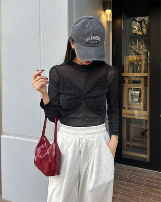 Enamel Shoulder Tote Bag