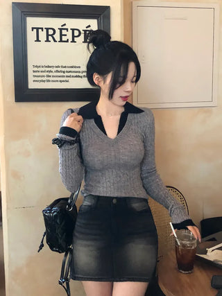 Two-tone knit