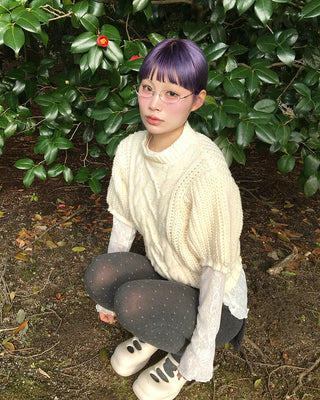 Butterfly Lace See-Through Cut and Sew Top