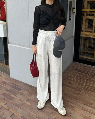 Glitter sheer top