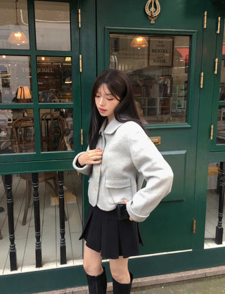 (Pleated skirt with built-in inner shorts)
