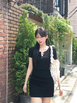 [2-way] Dot Cotton Shirring Bag
