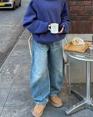 Double Yoke Point Wide Outseam Jeans