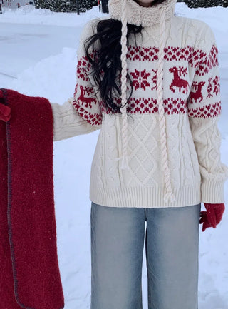 Nordic pattern twist knit