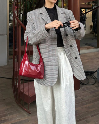 Enamel Shoulder Tote Bag