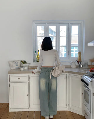 Two-button cropped knit cardigan