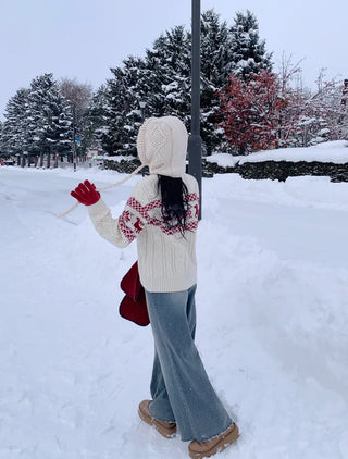 Nordic pattern twist knit