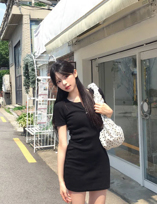 [2-way] Dot Cotton Shirring Bag