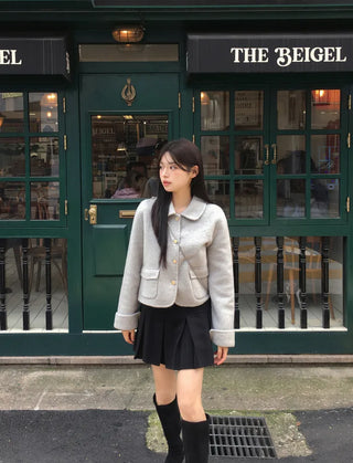 (Pleated skirt with built-in inner shorts)