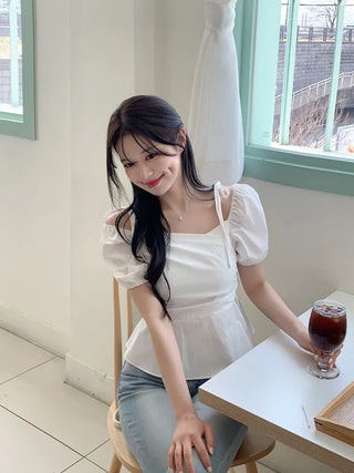 Puff Ribbon Blouse