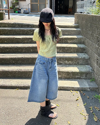 Shirred Ribbon Short-Sleeved T-Shirt
