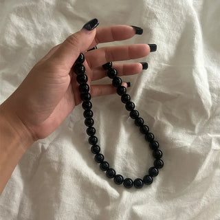 Black Bead Necklace