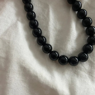 Black Bead Necklace