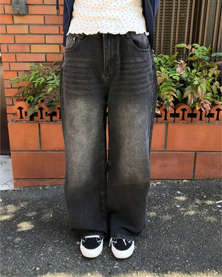 Vintage wide-leg denim pants
