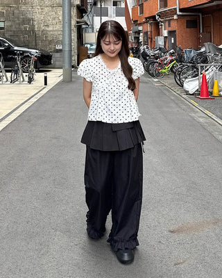Polka Dot Ribbon Blouse