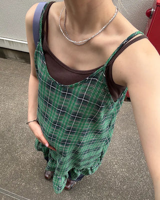 Round neck simple ribbed camisole