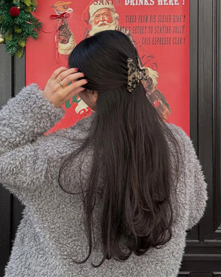 Color Two-Button Point Fur Jacket